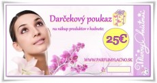 Vianočný darčekový poukaz 25 Eur Tlačený